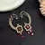 Kundan Red Stone Ear Cuff Earrings, Gold Plated Jhumka, Indian Bridal Jewelry
