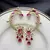 Kundan Red Stone Ear Cuff Earrings, Gold Plated Jhumka, Indian Bridal Jewelry