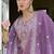 Pink silk blend embroidered free size suit