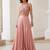 Pink silk blend embroidered thread and sequins free size suit