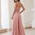 Pink silk blend embroidered thread and sequins free size suit