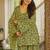 Brown blended cotton digital print free size suit