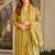 Green blended cotton printed free size suit