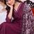 Wine silk blend printed free size suit