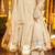 Cream fancy fabric foil work free size suit