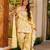Yellow blended cotton digital print free size suit