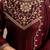 Coffee silk blend embroidered   sequins free size suit