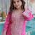 Pink viscose sequins & coding zari embroidered work free size suit