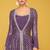 Purple silk blend embroidered   sequins free size top