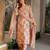 Pink blended cotton printed free size suit