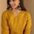 Mustard blended cotton solid free size suit