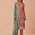 Pink fancy fabric zari/thraed embroidery   sequins & stone free size suit