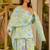 Blue blended cotton digital print free size suit