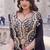 Purple silk blend embroidery & sequins free size suit