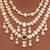 Gold plated green kundan polki rani haar necklace set