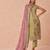 Green fancy fabric zari/thraed embroidery   sequins & stone free size suit