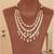 Gold plated green kundan polki rani haar necklace set