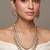 Gold plated kundan long haar necklace set