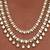 Gold plated kundan long haar necklace set