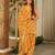 Orange blended cotton digital print free size suit