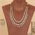 Gold plated kundan long haar necklace set