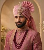 Royal ruby red kundan groom kalangi