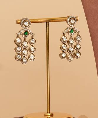 Gold plated ruby pink kundan rani haar necklace set 3