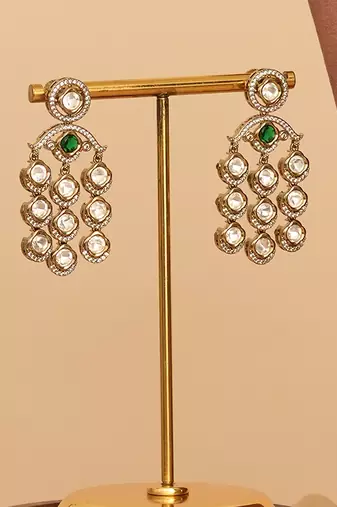 Gold plated ruby pink kundan rani haar necklace set