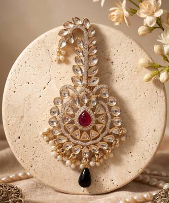 Royal ruby red kundan groom kalangi 2