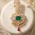 Gold plated green kundan groom kalangi