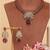 Royal ruby pink kundan collar necklace set