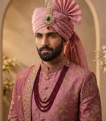 Gold plated green kundan groomkalangi