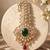 Gold plated green kundan groomkalangi