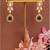 Gold plated royal green kundan necklace set