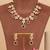 Gold plated royal green kundan necklace set