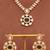 Gold plated green kundan necklace set