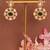 Gold plated green kundan necklace set