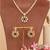 Gold plated green kundan necklace set