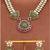Gold plated green kundan polki necklace set