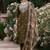 Green viscose rayon embroidered free size suit