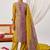 Yellow fancy fabric exquisite cut paste embroidery & sequin free size suit