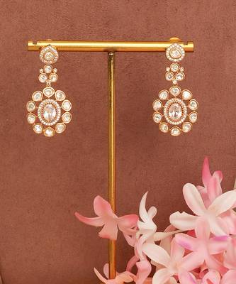 Gold plated heritage kundan necklace set 3