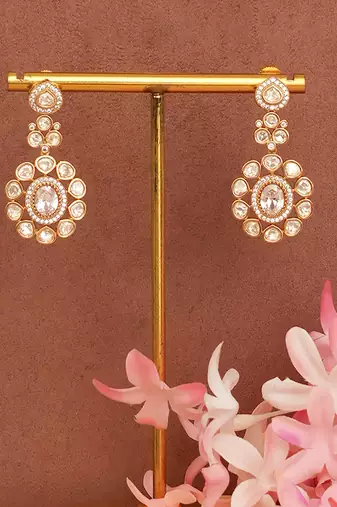Gold plated heritage kundan necklace set