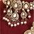 Gold plated ruby red kundan choker set