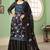 Black georgette embroidered & sequins free size suit