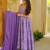 Light purple blended cotton printed free size suit