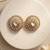 Gold plated royal kundan polki stud earrings