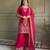 Rani pink georgette embroidered free size suit