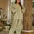 Green blended cotton digital print free size suit