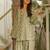 Green blended cotton digital print free size suit